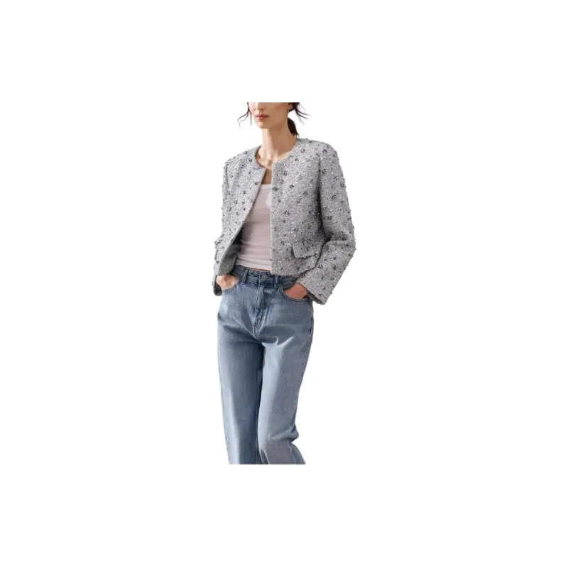 ZARA Jackets & Coats Women's Silver-4
