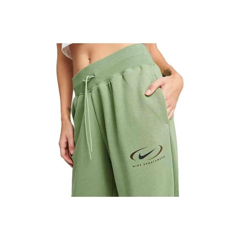 Nike SPORTSWEAR SWOOSH Knitted Sports Pants Women's Green-2