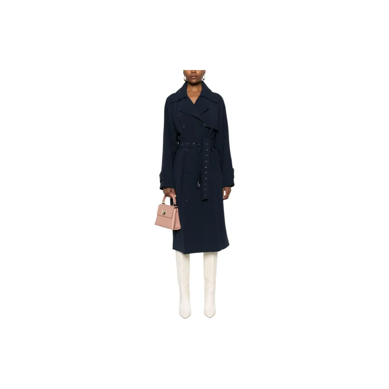 MICHAEL KORS Textured Crepe Belted Trench Coat-2