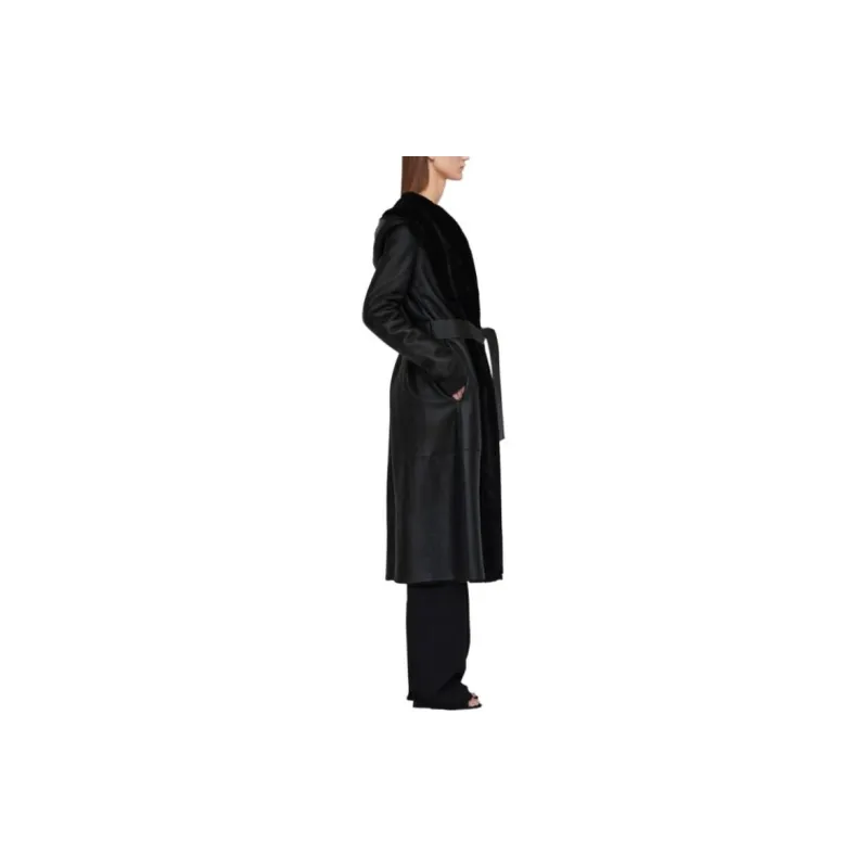 Ferragamo Belted Shearling Coat-3