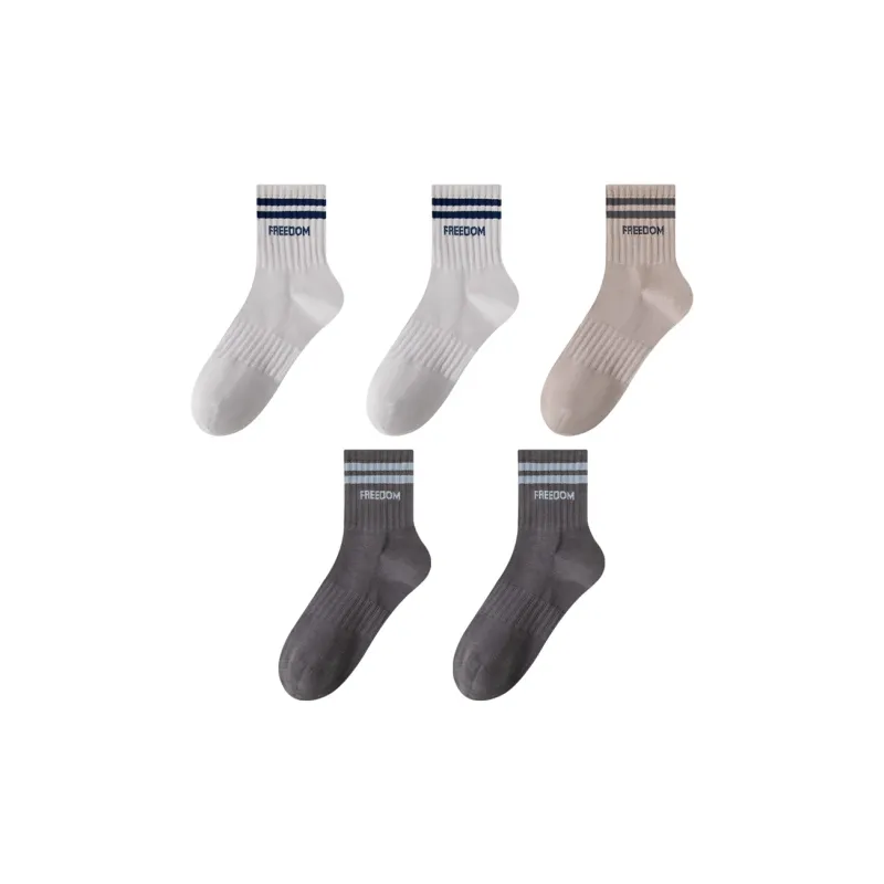 MIIOW Trend Party Series Mid Calf Socks Unisex 5 Pack-3