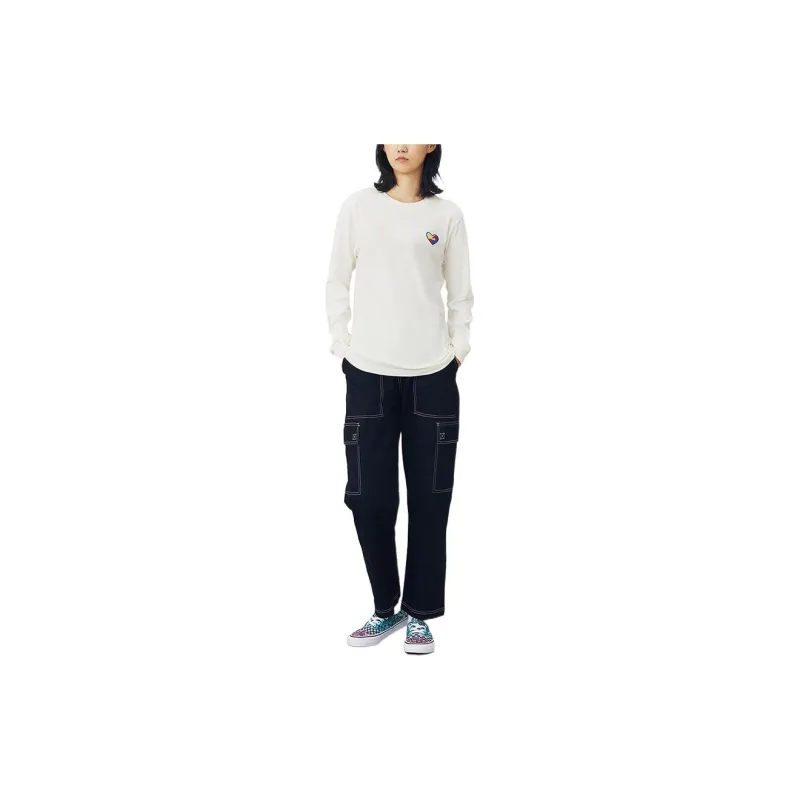 Vans Drop Shoulder Sleeve T Shirt Women's White-4