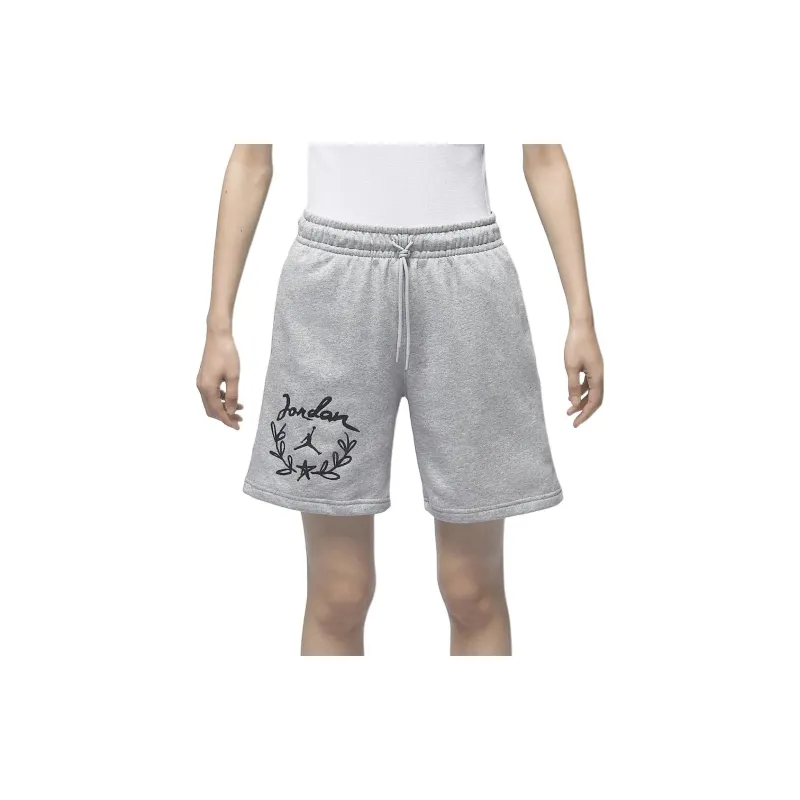 Jordan Brooklyn Fleece Casual Shorts Women's Gray-3
