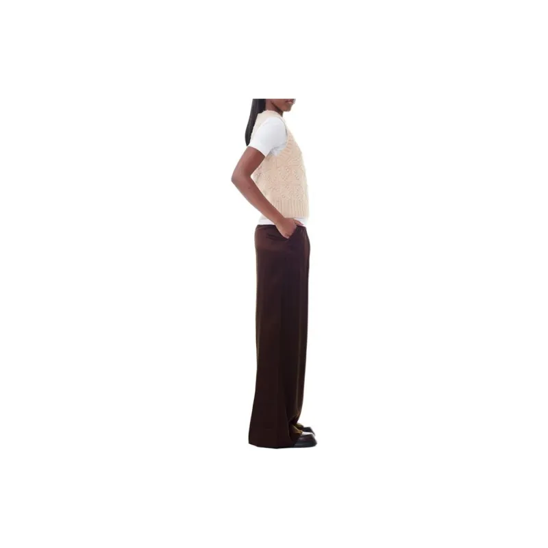 GANNI Casual Pants Women's Brown-4