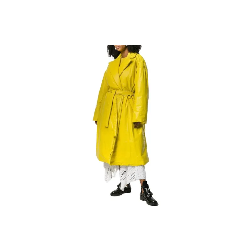 Balenciaga Trench Coat Women's Yellow-1