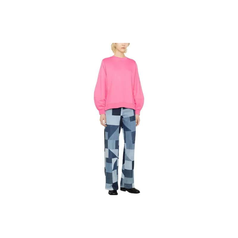 GANNI Puff sleeve Organic Cotton Sweatshirt-1