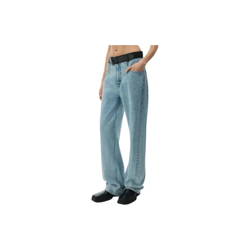 Alexander Wang Low Rise Belted Waist Balloon Jeans-3