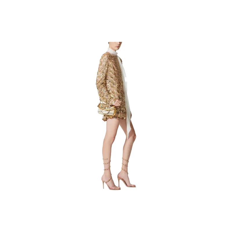 Valentino Long-Sleeved Dresses Women's Yellow-3