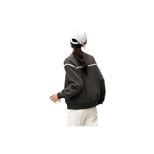 Mo Han Yi Mei Baseball Jacket Women's Gray