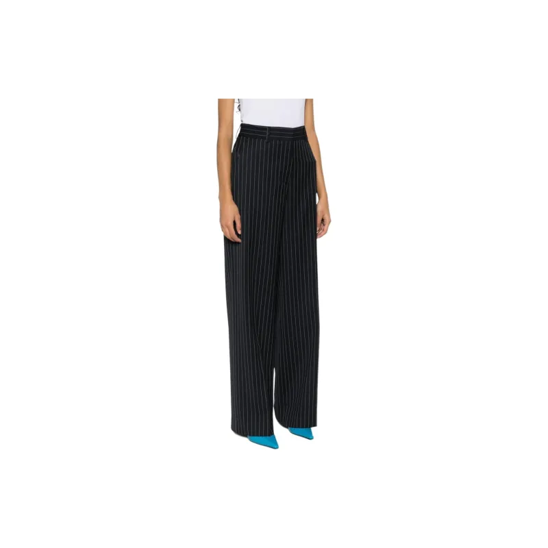 MSGM Pinstriped High Waist Trousers-3