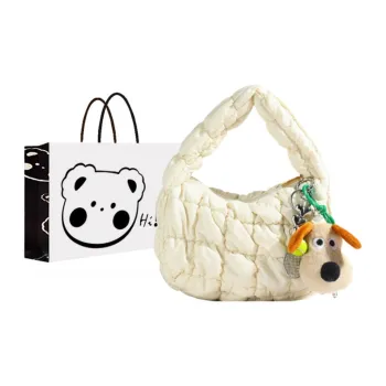 NX DOUGHNUT Fabric Cloud Bag Handbag Regular Women's Black/White/Green/Coffee