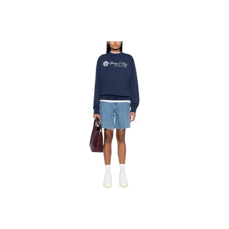 SPORTY & RICH Regal Logo print Cotton Sweatshirt-1
