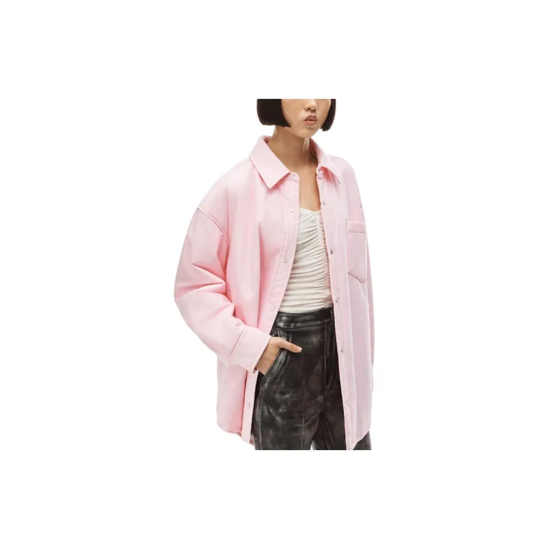 Alexander Wang Oxford Padded Shirt Jacket-4