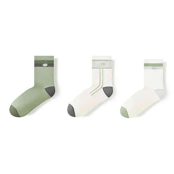 Skechers Colorful Mid Calf Socks Unisex 3 Pack-0