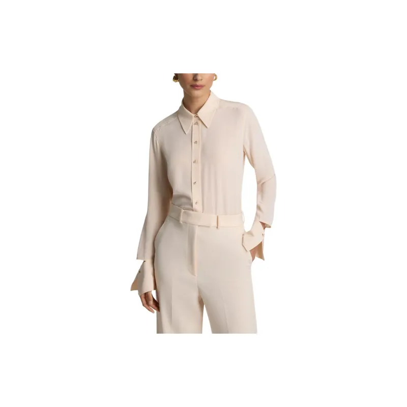 St. John Crepe De Chine Silk Blouse-4