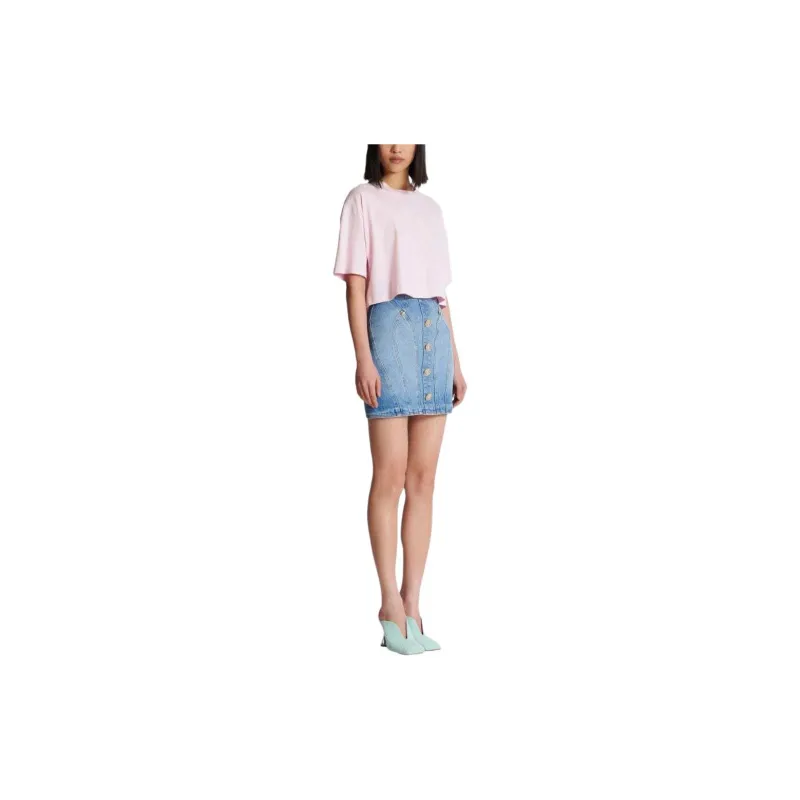 BALMAIN T-Shirt Women's Light Pink-4