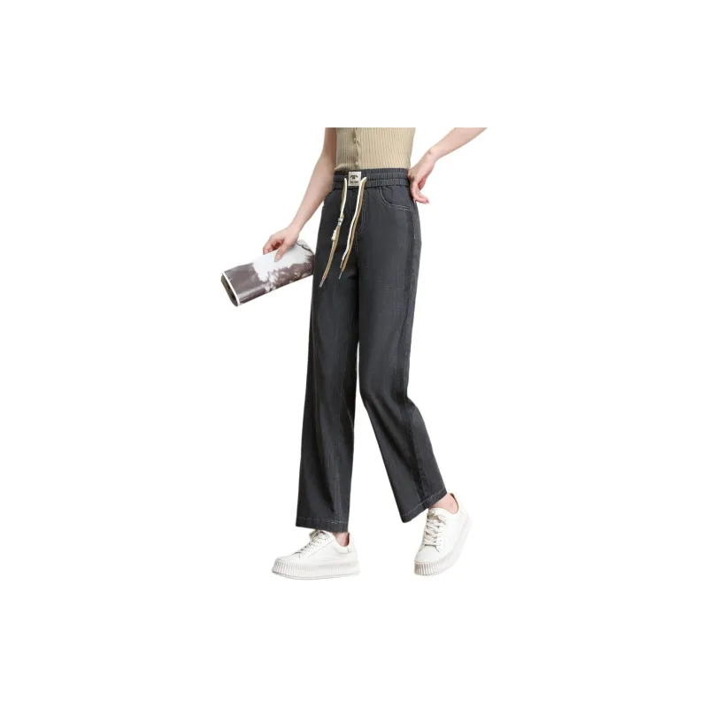 FENHONGMALI Jeans Women's Black-1