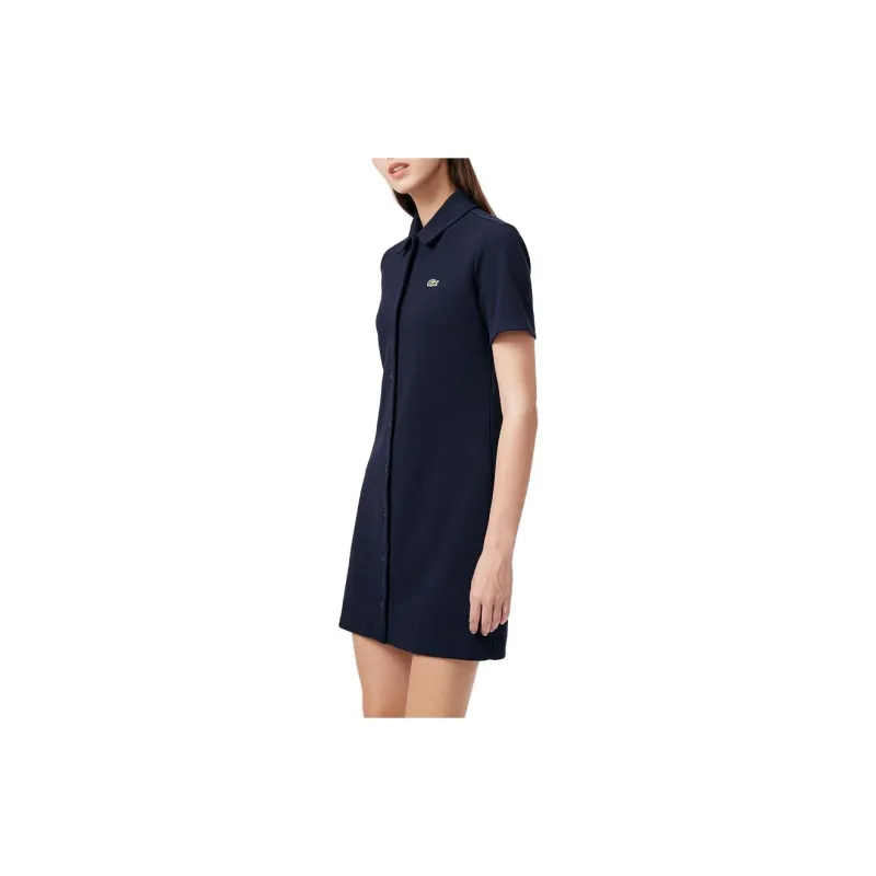 LACOSTE Short Sleeved Dresses Women's Navy Blue-2
