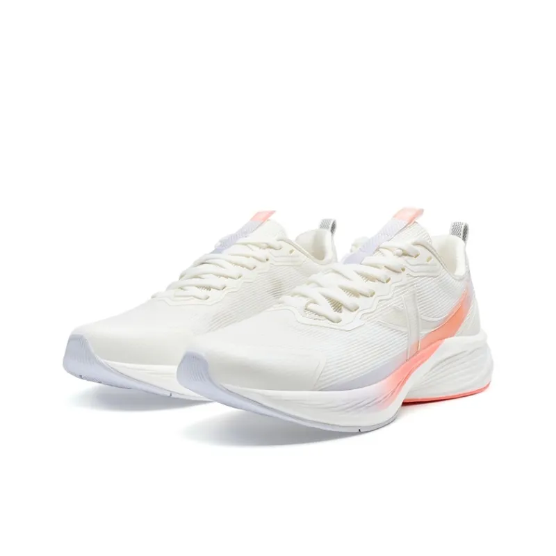 XTEP Anti Slip Wear Resistant Low Top Casual Running Shoes Women's Canvas White/Snow Cyan Purple-4
