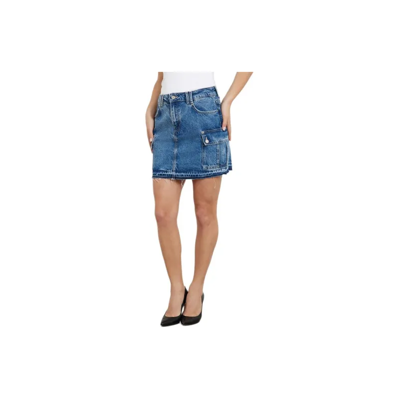GUESS Denim Short Skirts Women's Blue-2