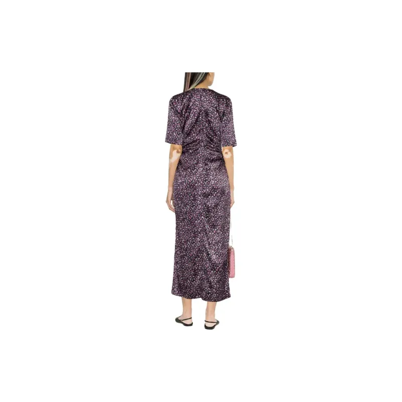GANNI Floral print Silk Dress-2