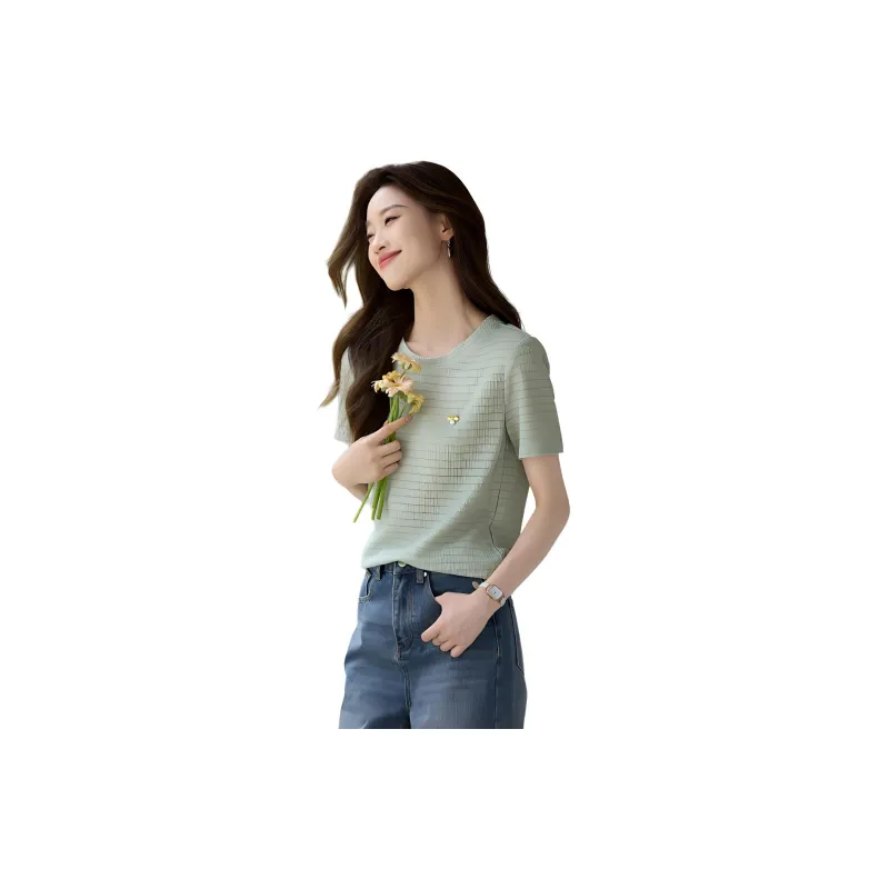 Mo Han Yi Mei T Shirt Women's Light Green-3