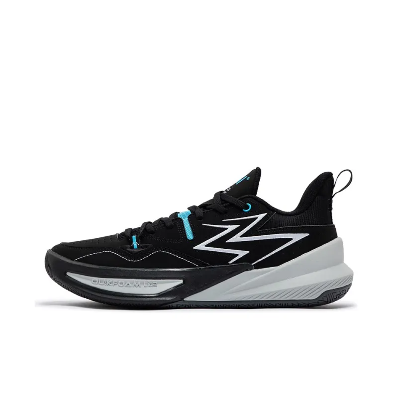 361° Big3 Team Non slip Support Low Top Basketball Shoes Men's Black Gray-0