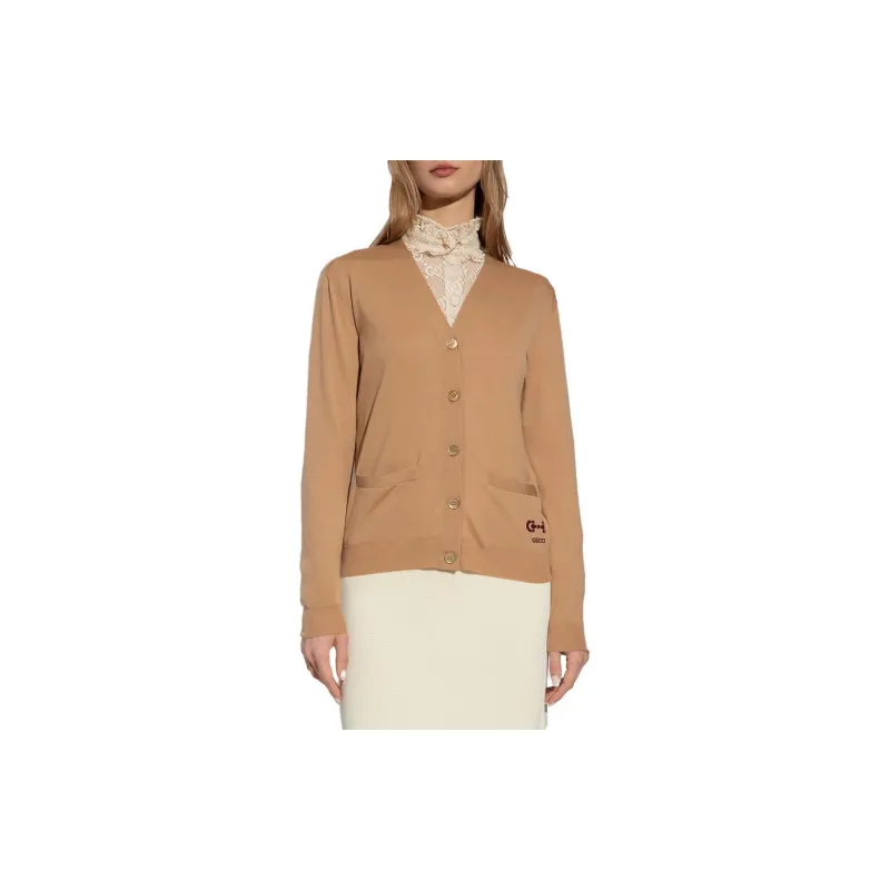 GUCCI Gg Intarsia Knit Cardigan-1