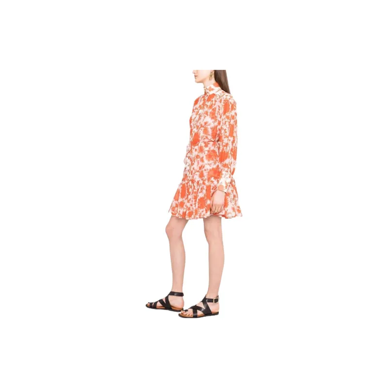 Zimmermann SS22 Long Sleeved Dress Women's Orange-3