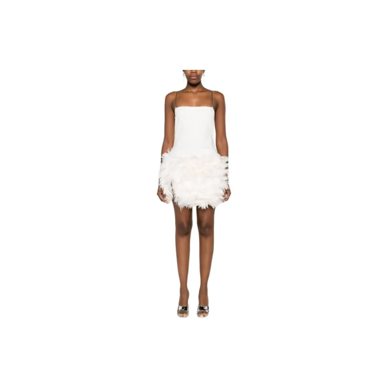 The Attico Fujiko Feather trimmed Minidress-2