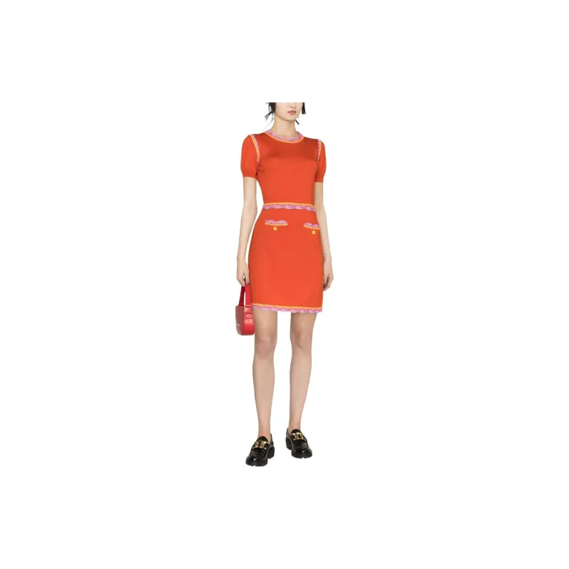 MOSCHINO Short-Sleeved Dresses Women's Orange-1