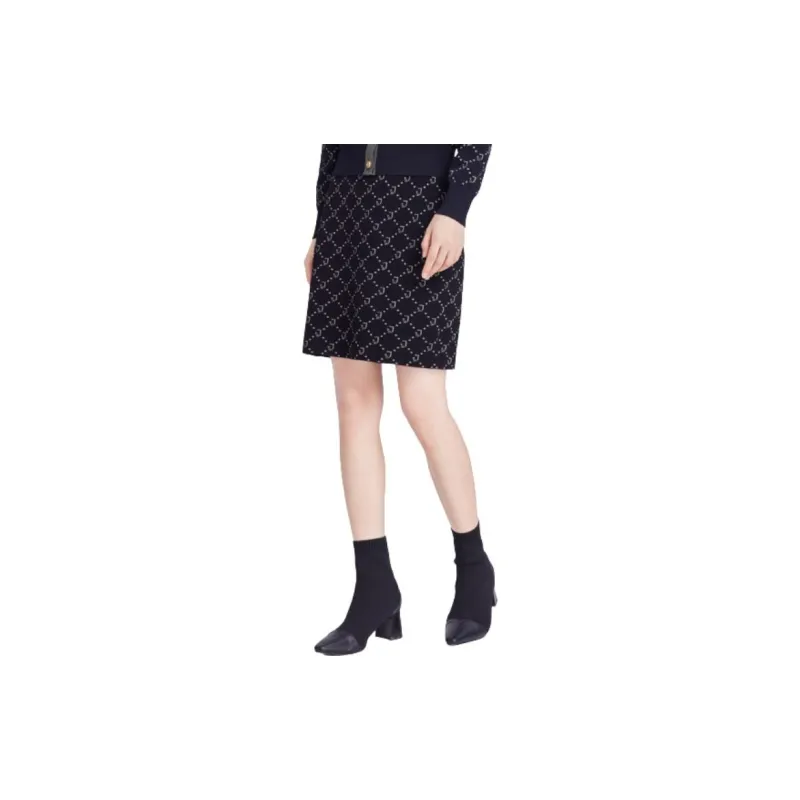 JZ. ANNAKRO Casual Short Skirts Women's Floral Black-1