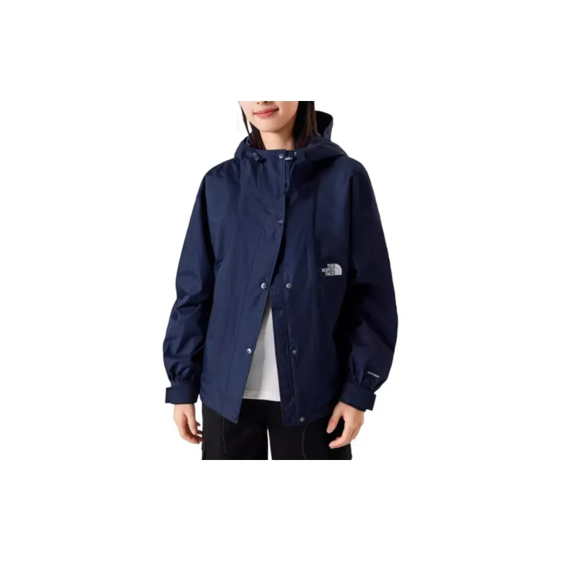 THE NORTH FACE City Outdoor Collection Hiking Water Resistant Windproof Breathable Windbreaker Jacket Women's Navy Blue-1
