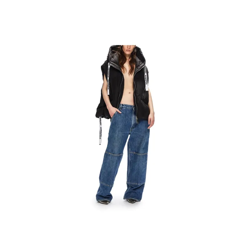 KHRISJOY Zip Up Sleeless Drawstring Gilet-2