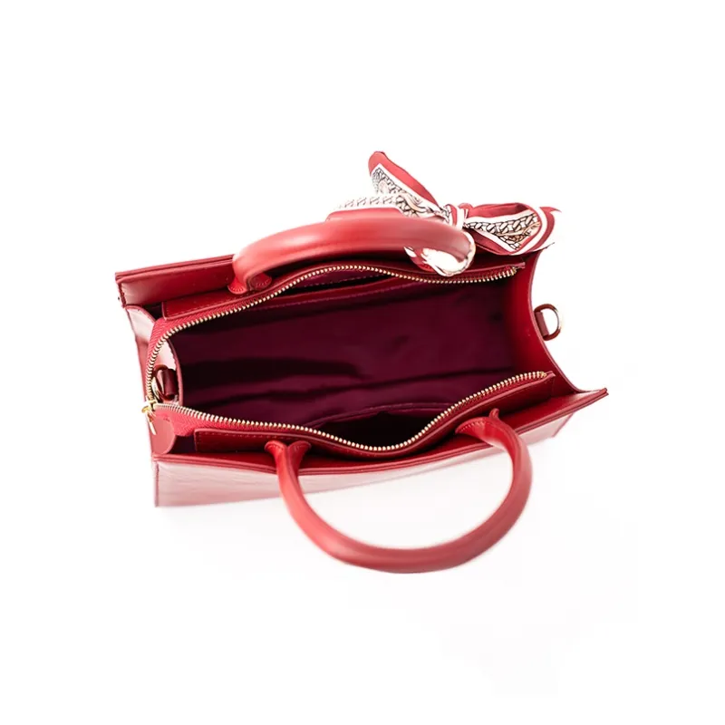 Vigno Synthetic Leather Kelly Bag Wedding Bag Shoulder Bag Crossbody Bag Handbag Regular Women's Red-17