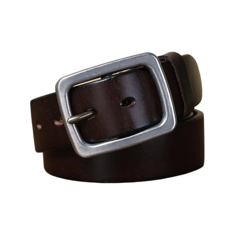 JEANSWEST Cow Leather Leather Belts Men's Width  3.8cm-1