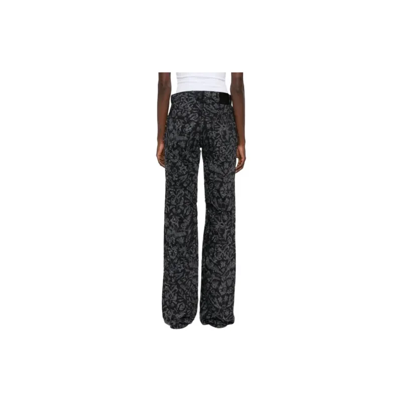 OFF WHITE Logo Patch Flared Pants-2
