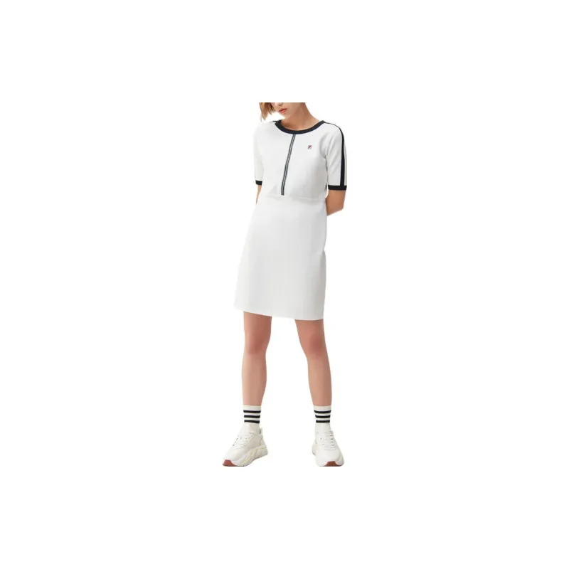 FILA Short Sleeved Dresses Women's White-4