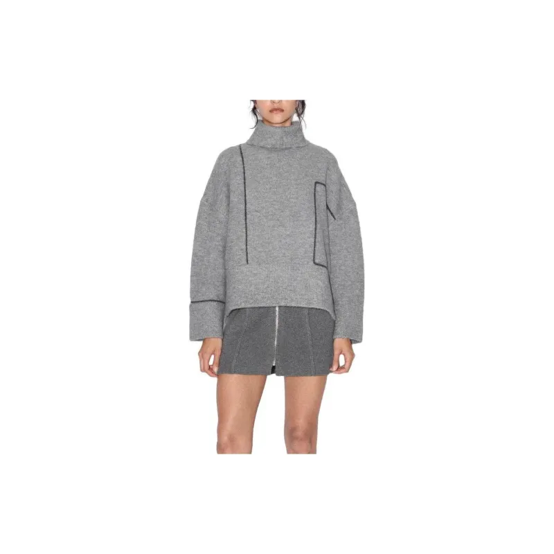ZARA Knitwear Women's Medium Gray-2