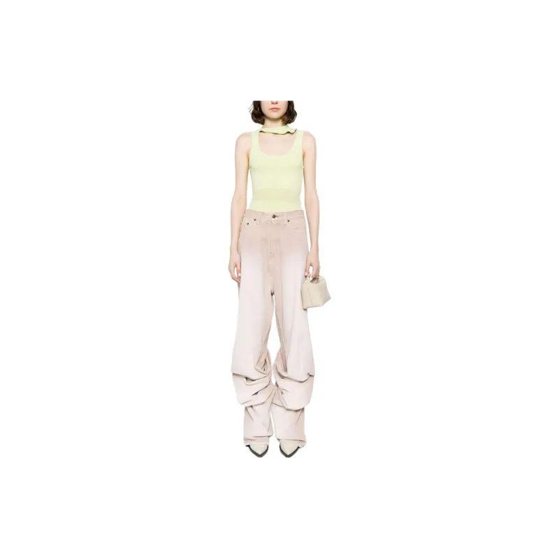 Y/Project Wrinkled Mid rise Wide leg Jeans-1