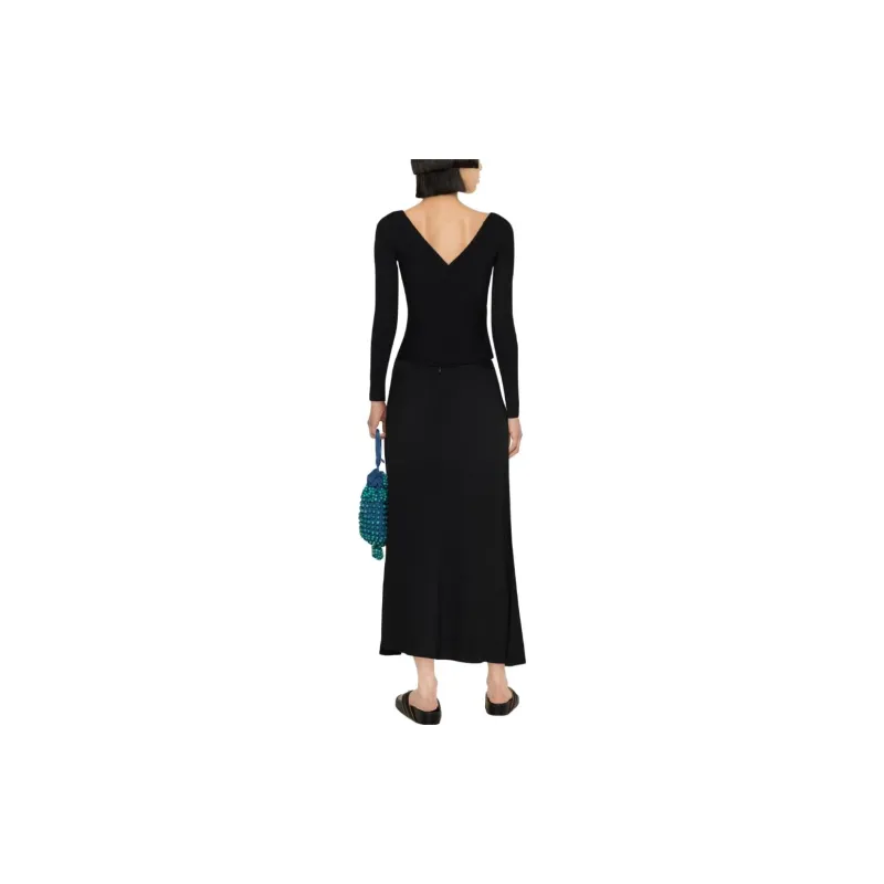 Reformation Casual Long Skirts Women's Black-2