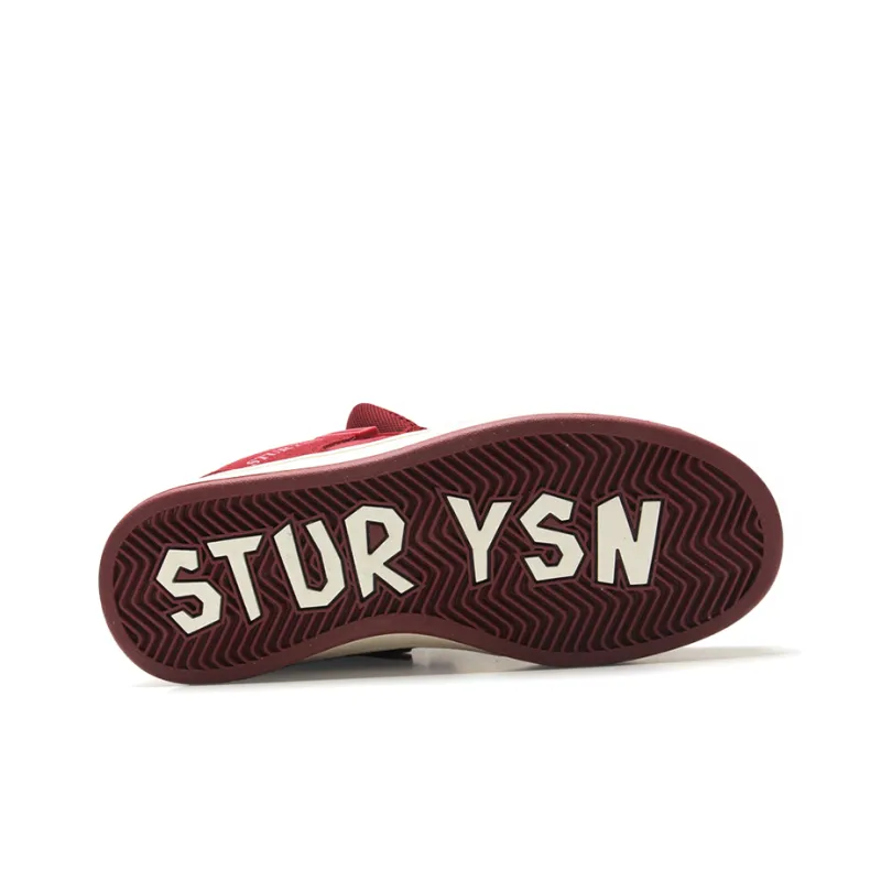 STUR YSN Wear resistant And Lightweight Low Top Skateboard Shoes Unisex Burgundy-7