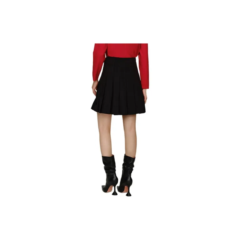 JZ. ANNAKRO Casual Short Skirts Women's Plain Black-2