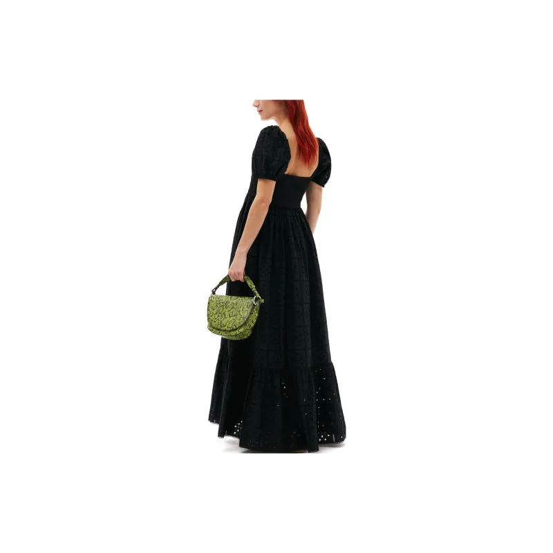 GANNI Broderie Anglaise Puff-Sleeved Maxi Dress-7