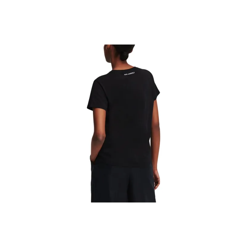 KARL LAGERFELD / Karl Lagerfeld Jeans Logo embroidered Organic cotton T shirt-2