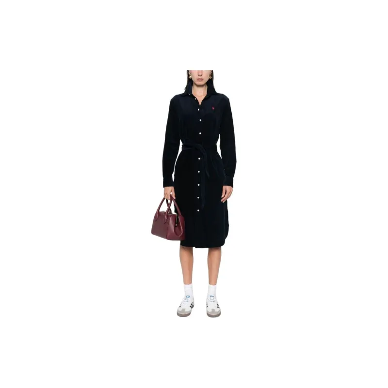 Polo Ralph Lauren Belted Corduroy Midi Dress-1