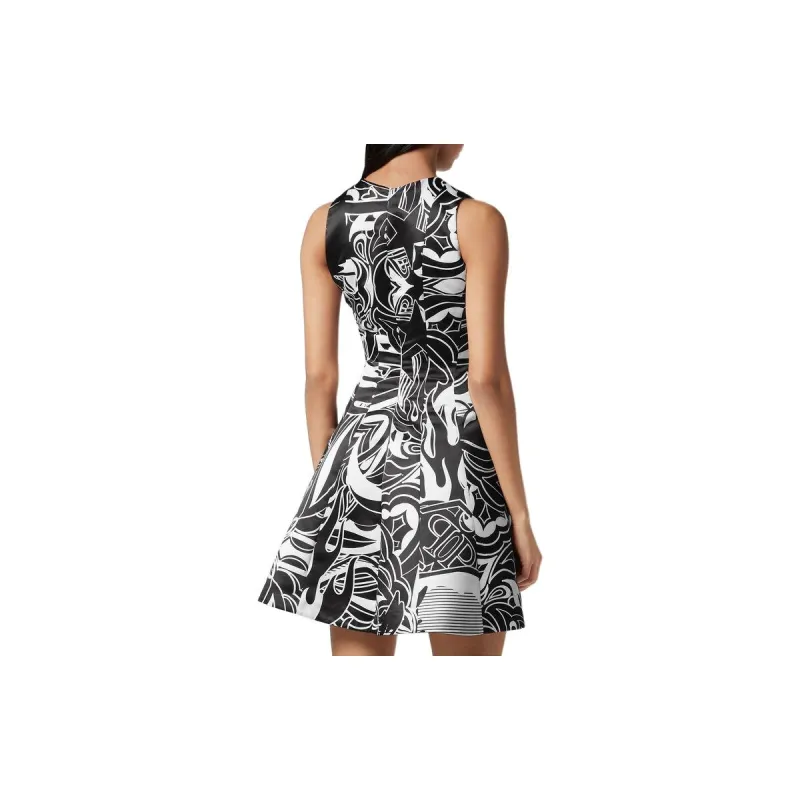 PHILIPP PLEIN Graphic print Duchesse Mini Dress-2