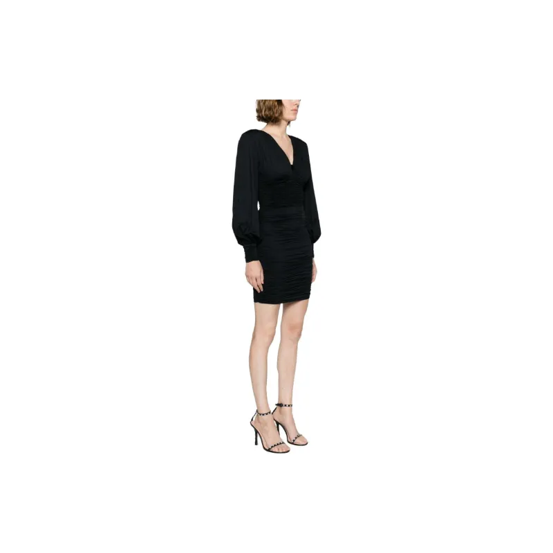Elisabetta Franchi Long-Sleeved Dresses Women's Black-3