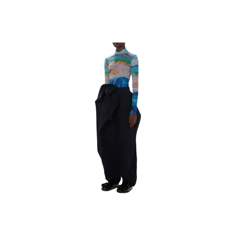 JW Anderson High Waist Fold Over Trousers-3