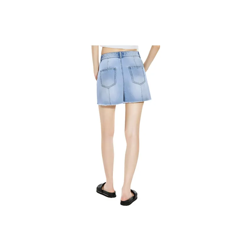 COVERINS Denim Short Skirts Women's Light Blue-3